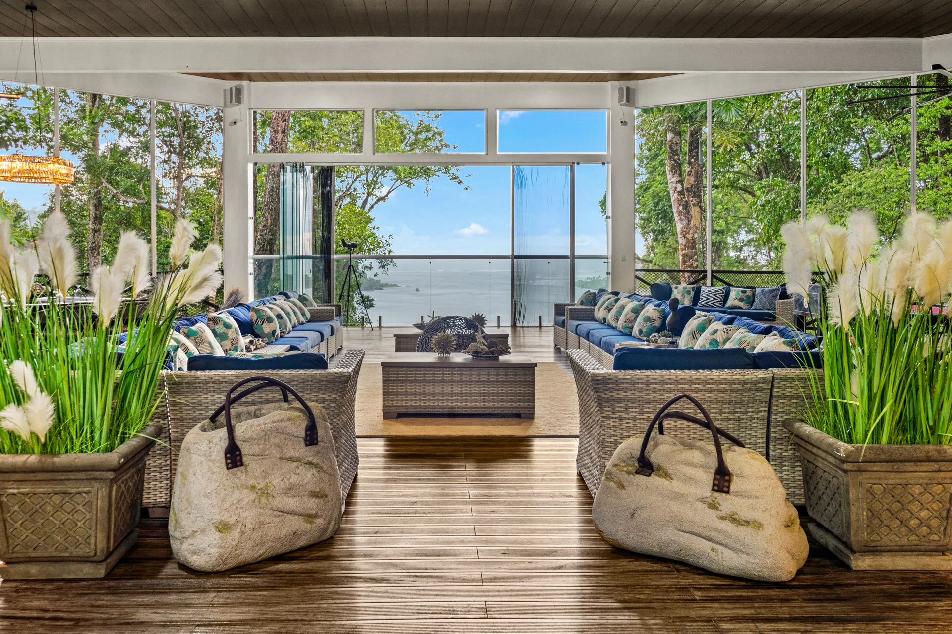 Bedroom with jungle views